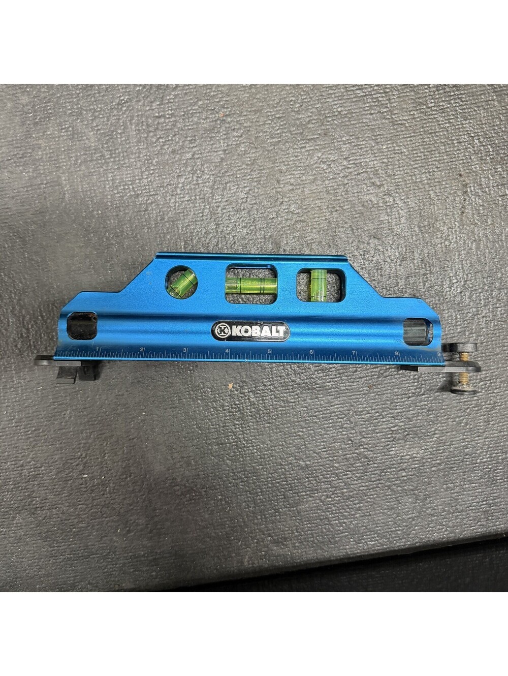 Kobalt Laser Level with 3-Vial Spirit Level and Built-in Ruler - Blue